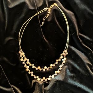 Lia Sophia freshwater pearl and crystal necklace